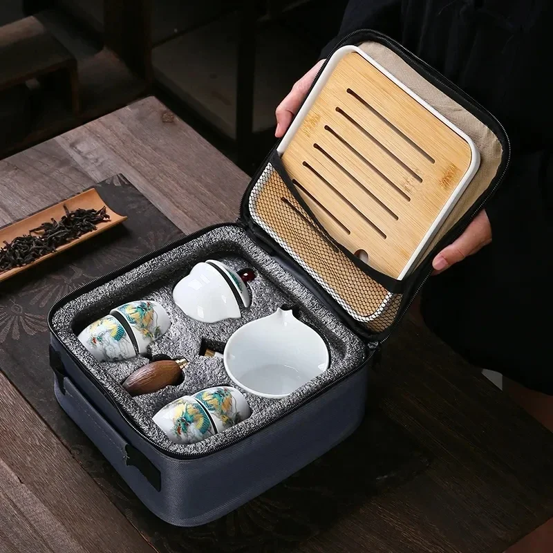 

Ceramic Tea Cup for Puer Porcelain Chinese Kungfu Tea Set 360 Rotation Tea Maker and Infuser