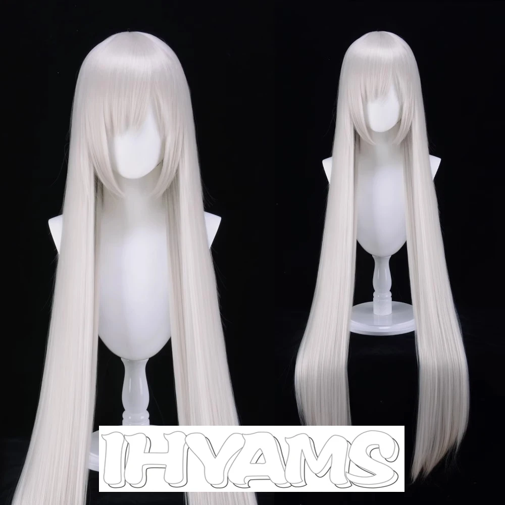Fate/Grand Order Anastasia Wigs 100cm Beige Grey Straight Long Synthetic Hair Cosplay Wigs  Heat Resistant Fiber