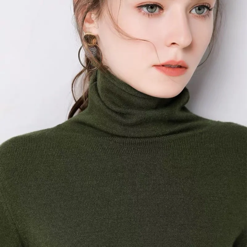 Autumn Soft Cashmere Turtleneck Pullovers Sweaters Female Winter 2022 Korean Slim-fit Pull Sweater Womens Clothing Pullovers