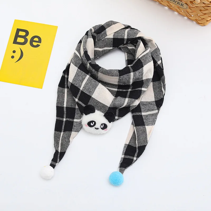 Cotton Baby Triangle Scarf Autumn Winter Warm Windproof Neckerchief Kids Mouth Towel Cute Cartoon Children's Drool Scarf