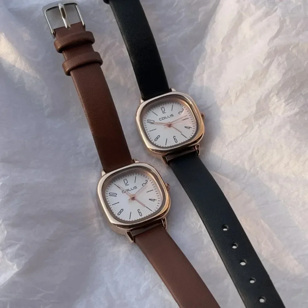 Reloj de cuarzo de estilo Retro, Relojes cuadrados minimalistas Para Mujer, relojes de pulsera informales Para Mujer, Regalos de lujo Para Mujer