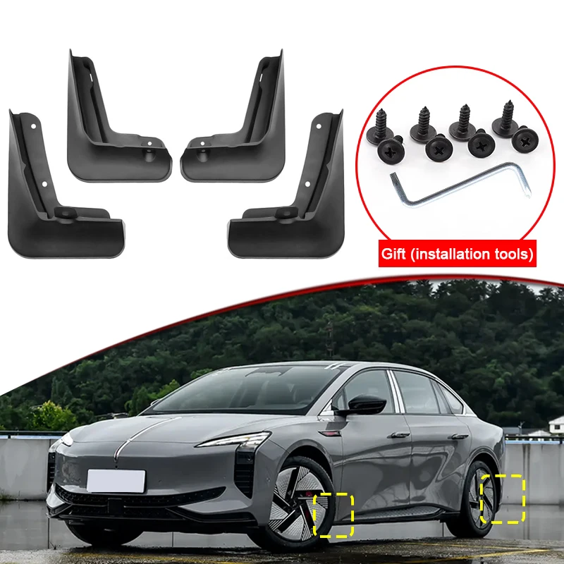 

Car Styling For Hongqi EH7 2024 2025 2026 ABS Car Mud Flaps Splash Guard Mudguards MudFlaps Front Rear Fender Auto Accessory