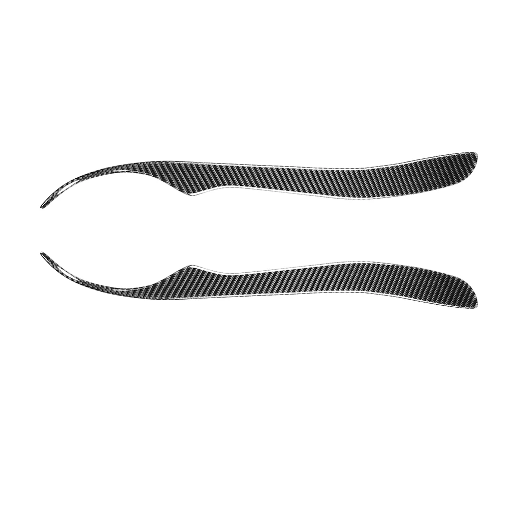 2Pcs Stickers Trim Carbon Fiber Accessories Headlight Strip Modified Eyebrows Cover Styling Headlamp Personalized Decals