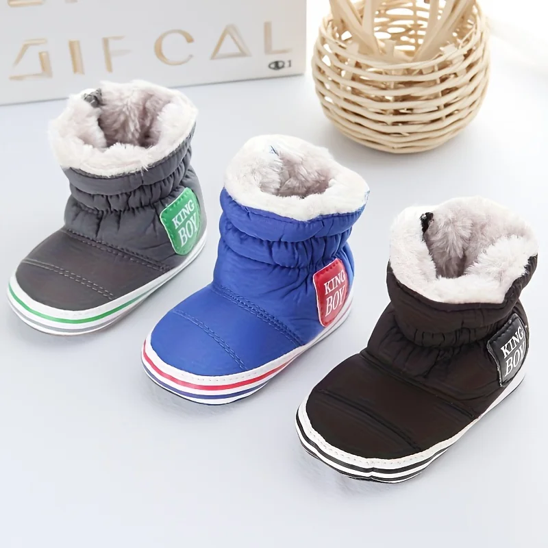 Winter Style 0-1 Year Old Baby Shoes For Both Men and Women Soft Soled Warm and Thick Snow Boots Baby Shoes Walking Shoes