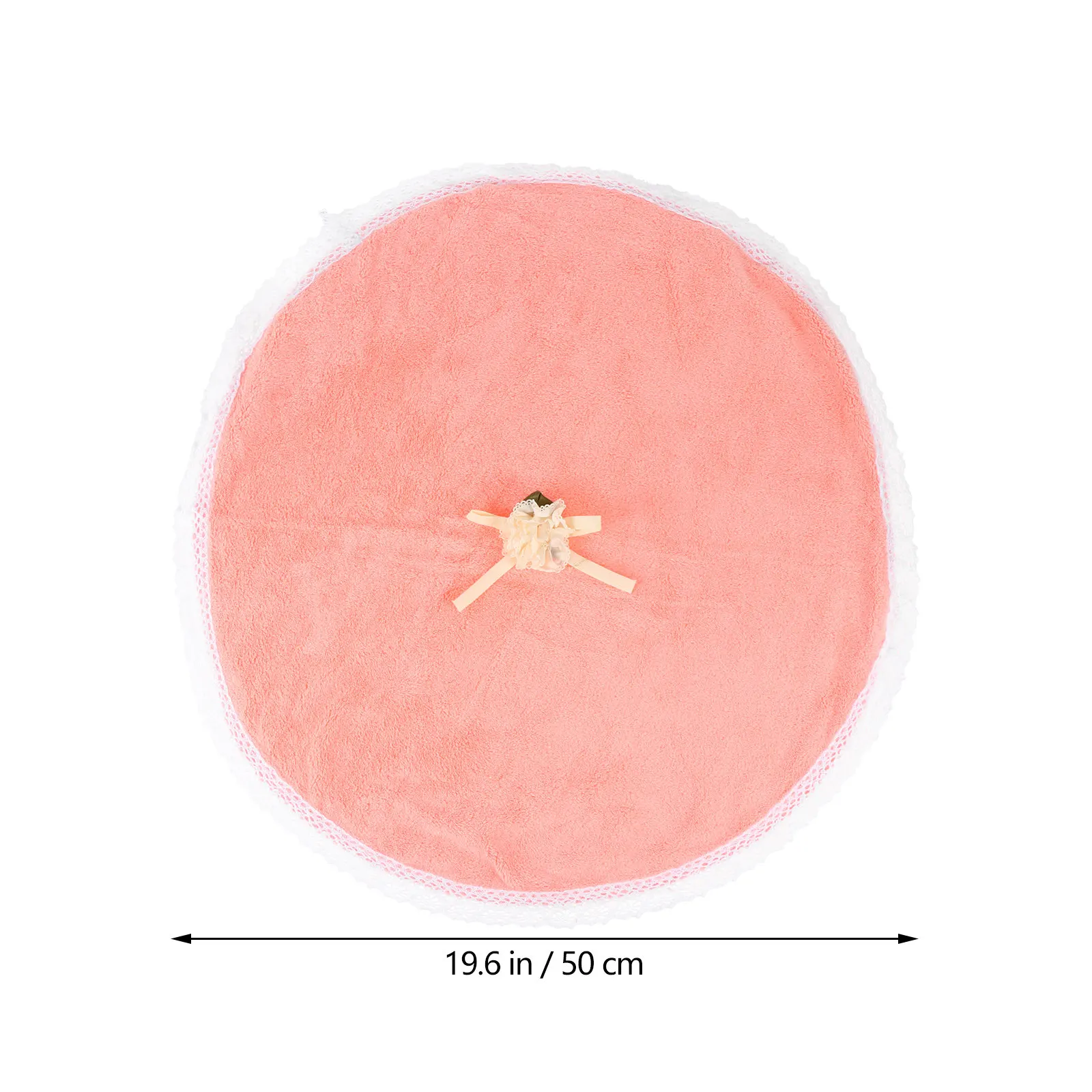 1Pcs Round Hand Towel Coral Fleece Super Absorbent Quick Dry Soft Skin Safe Non Scratch Easy Clean Hanging Towel for Kitchen