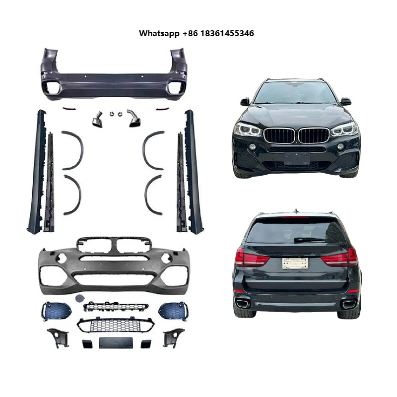 

For X5 2014-2018 F15 Car Modification Upgrade M-Tech Body Kit Front Rear Bumper Lip Side Skirt Wheel Arch Exhaust Tailpipe