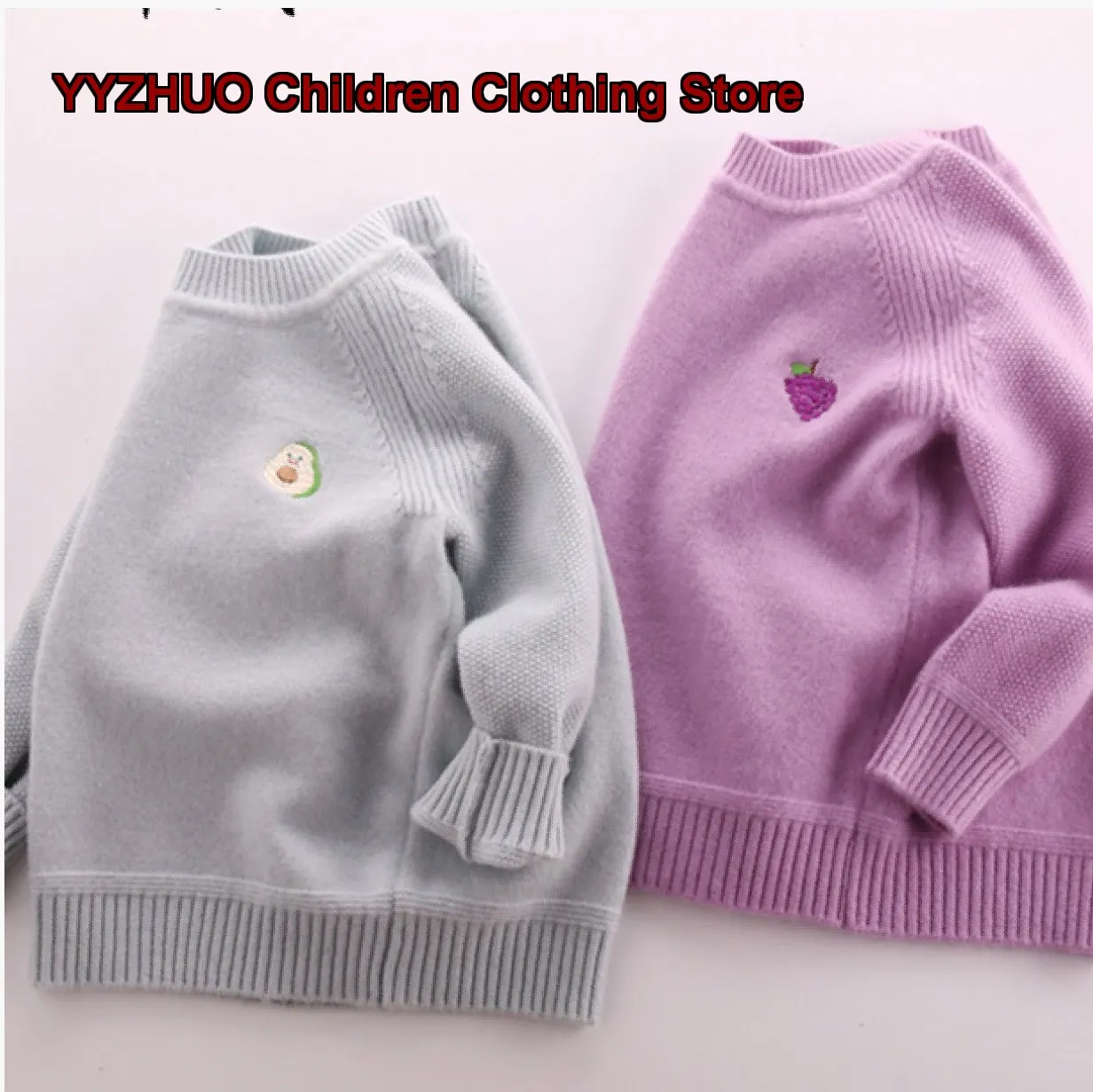Girls Turtleneck Sweater Kids Autumn Winter Round Neck Cashmere Knit Base Layer Top Solid Color Trendy Older Kids