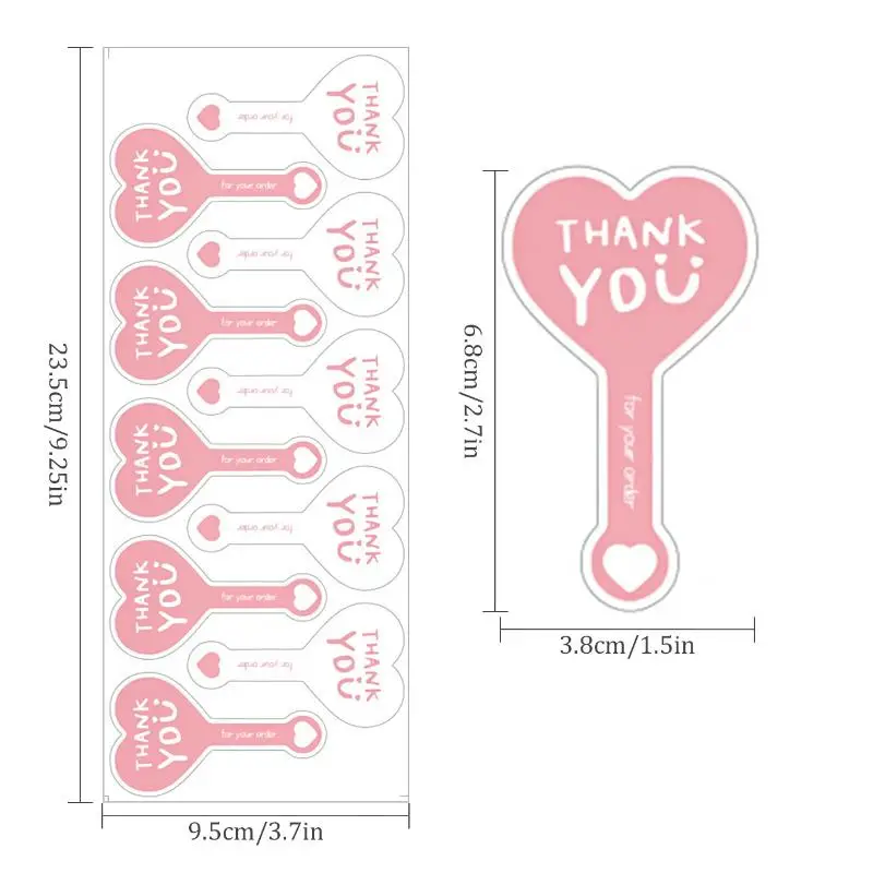 200PCS Thank You Stickers Black Pudding Baked Puff Design For Gift Wrapping Appreciation Notes Sealing Decorations Handmade