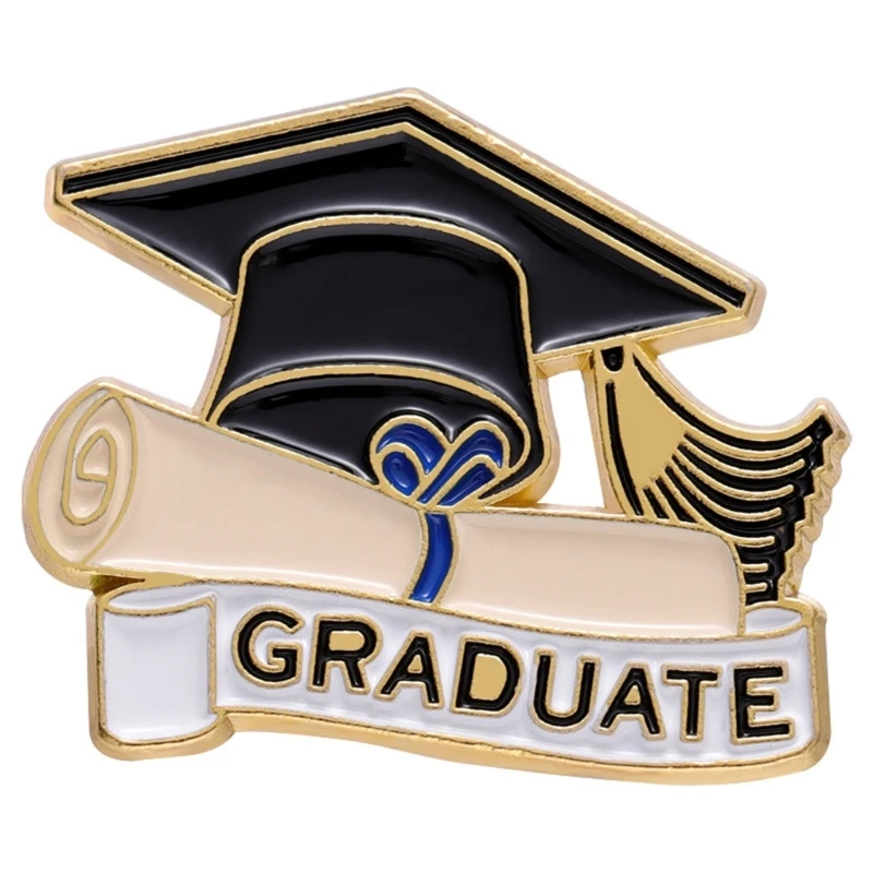 

Graduation Hat Lapel Pin Gift for Student, Graduate Enamel Lapel Pin Graduation Gown Decorative Lapel Pin for Her Him