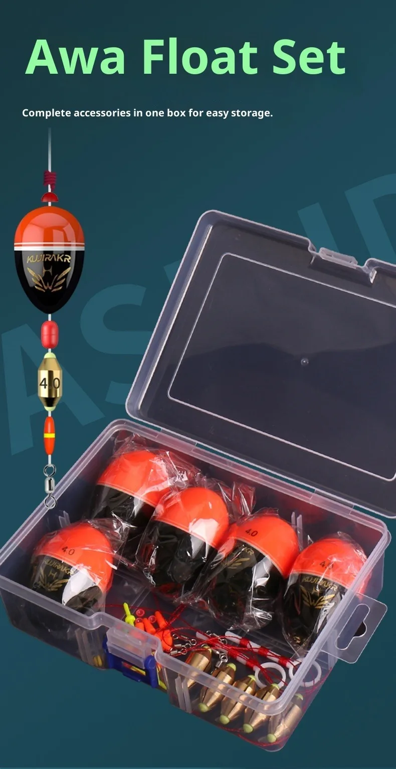47 Sets Apo-Float-Sets für Meeresangeln, Wellen-Float-Sets für Weitwurfangeln und Rock-Fishing-Float-Sets für das Float-Angeln – Detail 1