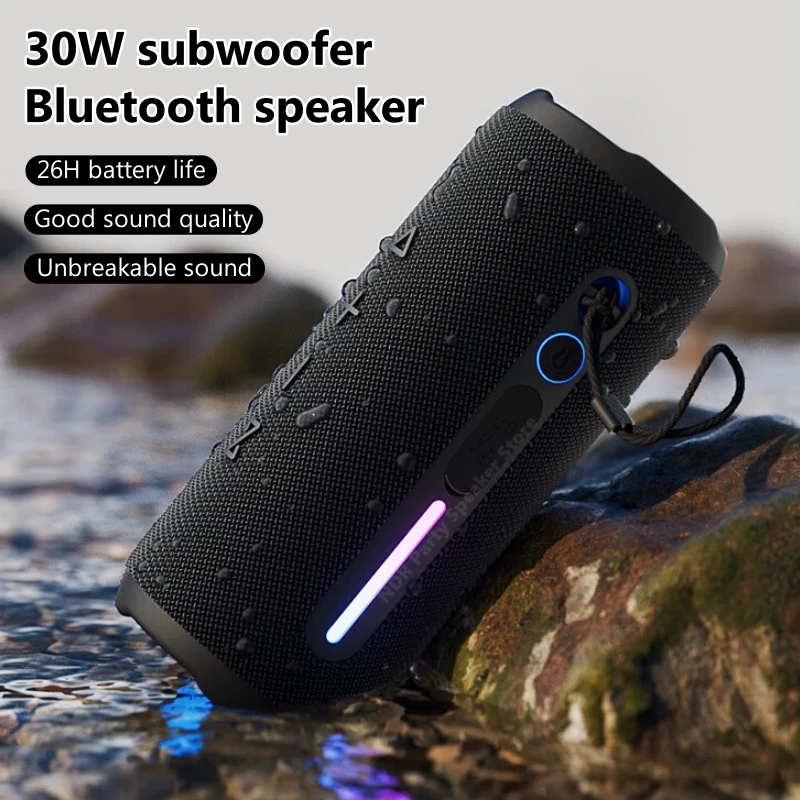 Best Selling M6 Speakers Stereo Bass Outdoor IPX7 Waterproof Subwoofer Portable Wireless Bluetooth Speaker 30W High Power Sound