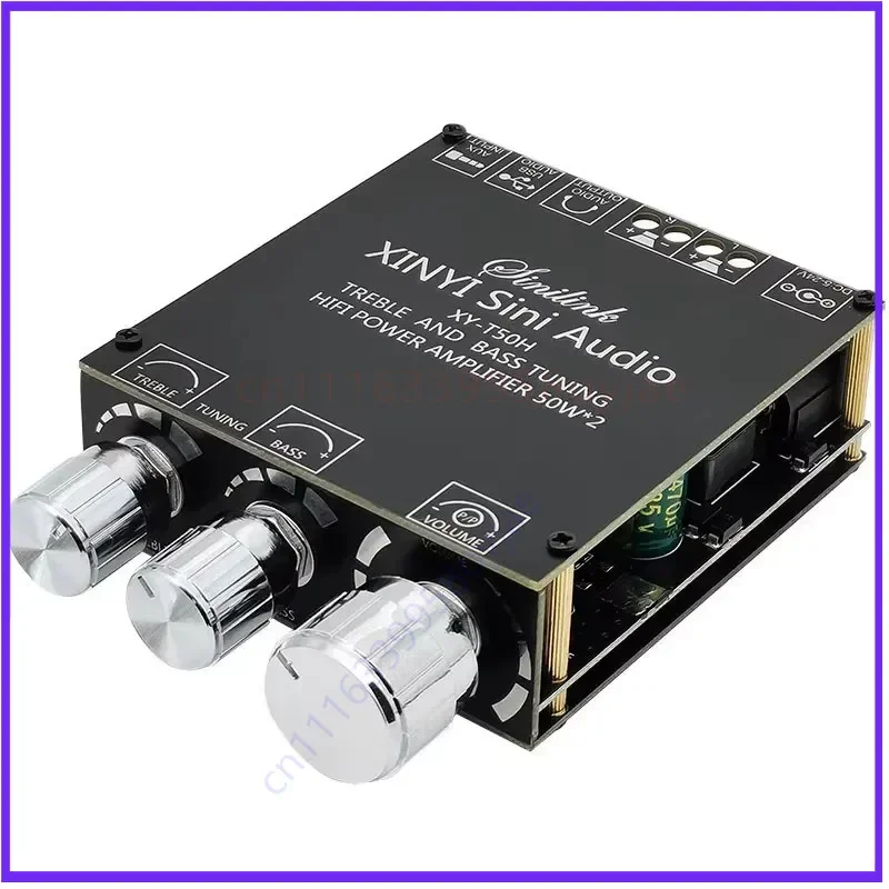 Bluetooth 5.0 digital power amplifier board with high and low sound adjustment stereo 2 * 50W audio amplifier board
