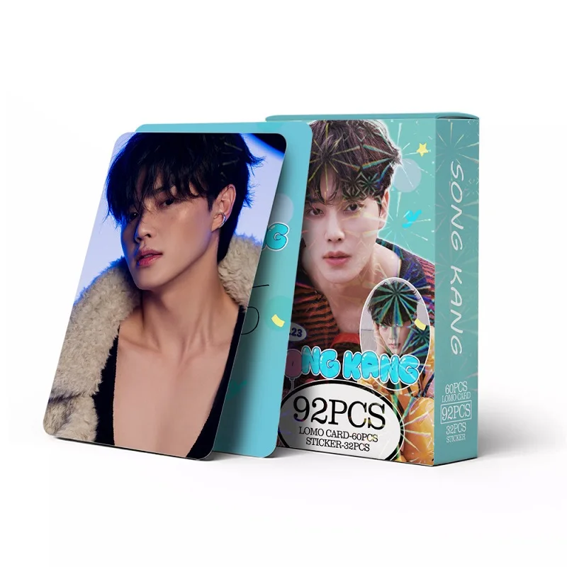92PCS Song Kang Photo Cards Set Korean Star Collectible Lomo Cards with Mini Stickers Fan Collection Gift Decor view 6