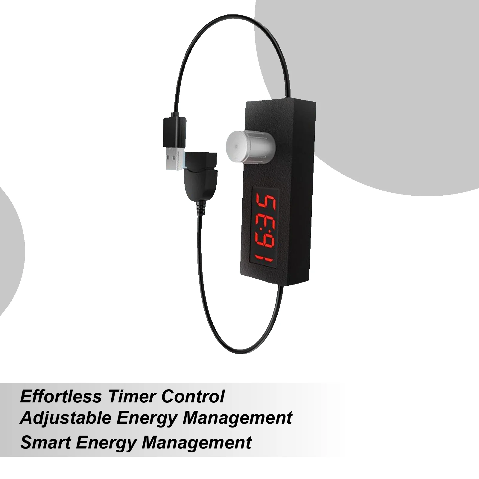 Digital USB Timer Switching Cord Wire Digital 24H Adjustable Timing Energy-off Switches Countdown Timer Self Power-off Switches