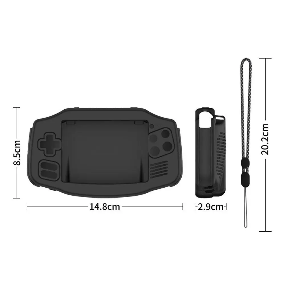 ل ANBERNIC RG34XX حافظة واقية من السيليكون مقاومة للصدمات ومضادة للسقوط مع حبل لوحدة التحكم في الألعاب المحمولة #5