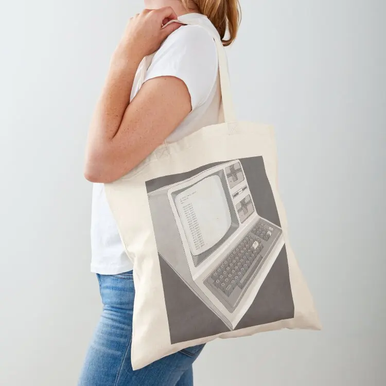 

TRS-80 Model 3 - BASIC Hello World Tote Bag foldable reusable bag ecological bags Canvas Woman shopper bag