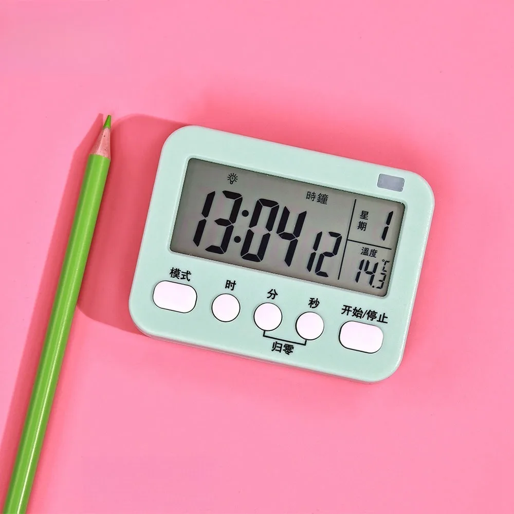 الموقت البصري مؤقت تنازلي المطبخ الخبز الموقت ساعة صامتة إنذار ساعة توقيت مدير الوقت المقتفي جهاز حارس #4