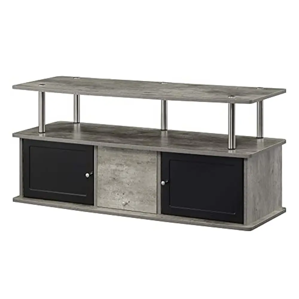 

Designs2Go 50 H Подставка для телевизора с 3 шкафами для хранения и полкой, искусственная береза/черная