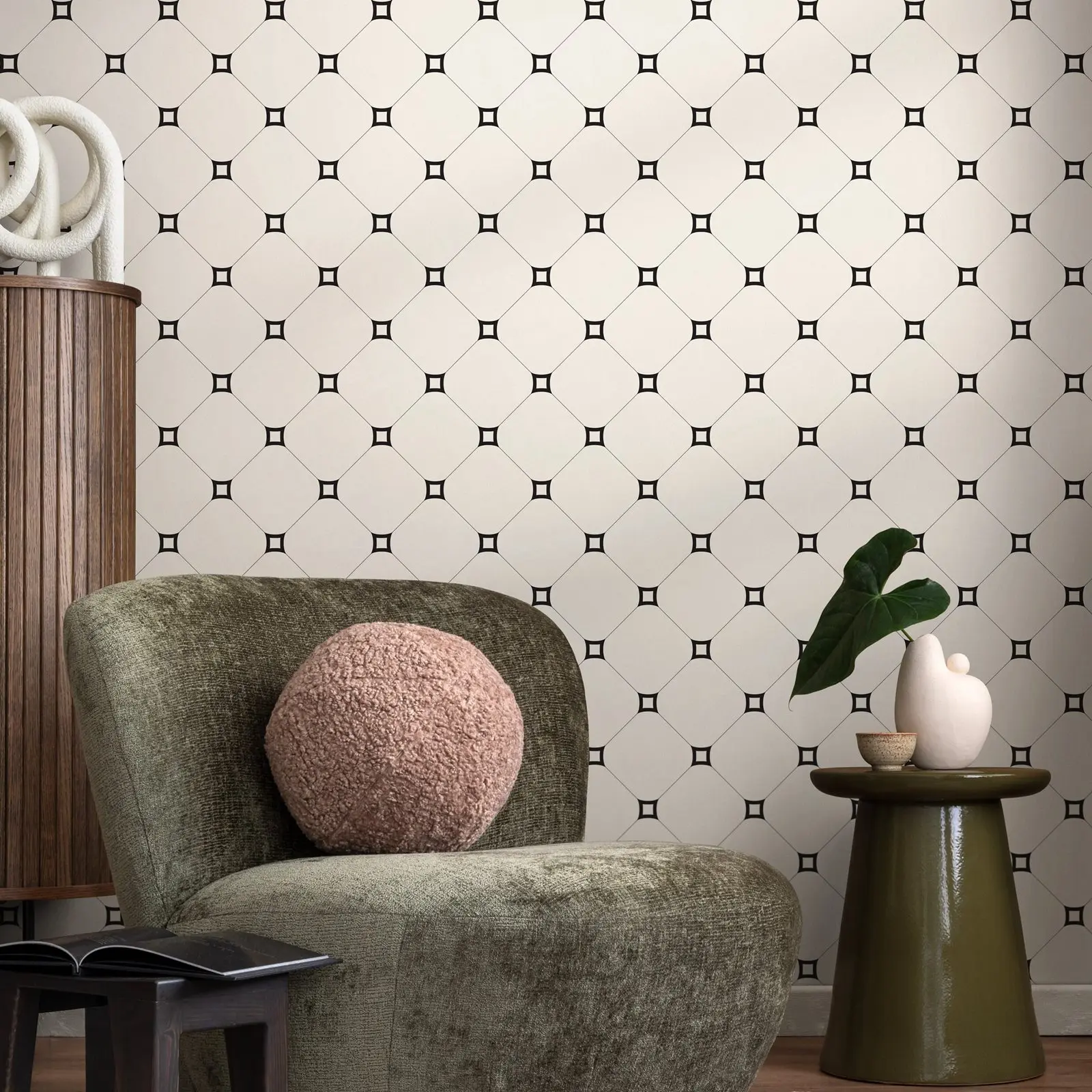 Minimal Geometric Wallpaper Peel and Stick,Simple Wallpaper Wall Paper Wall Mural For Room Decoration/Tradition Un-paste Paper