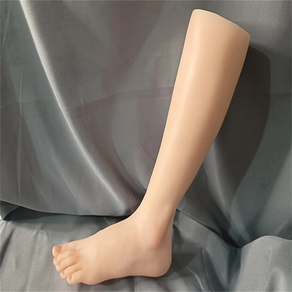 Real Female Foot Mannequin Body Blood Vest, Silicone Silk Stockings for Painting,Tpe Positioning,Bone Doll,Silica Gel,1Pair,E032