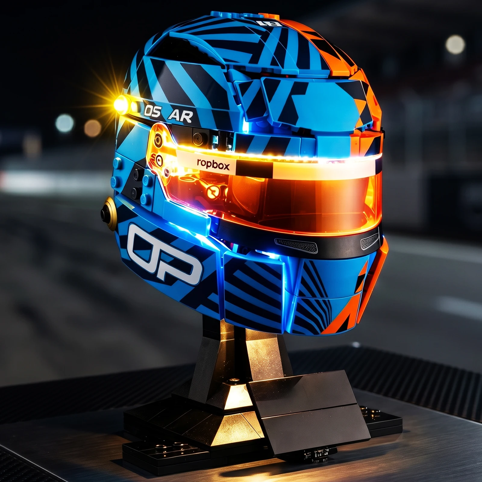 Kyglaring LED Light Kit Suitable for Lego McLaren Mastercard F1® Team Oscar Piastri Helmet Building Blocks