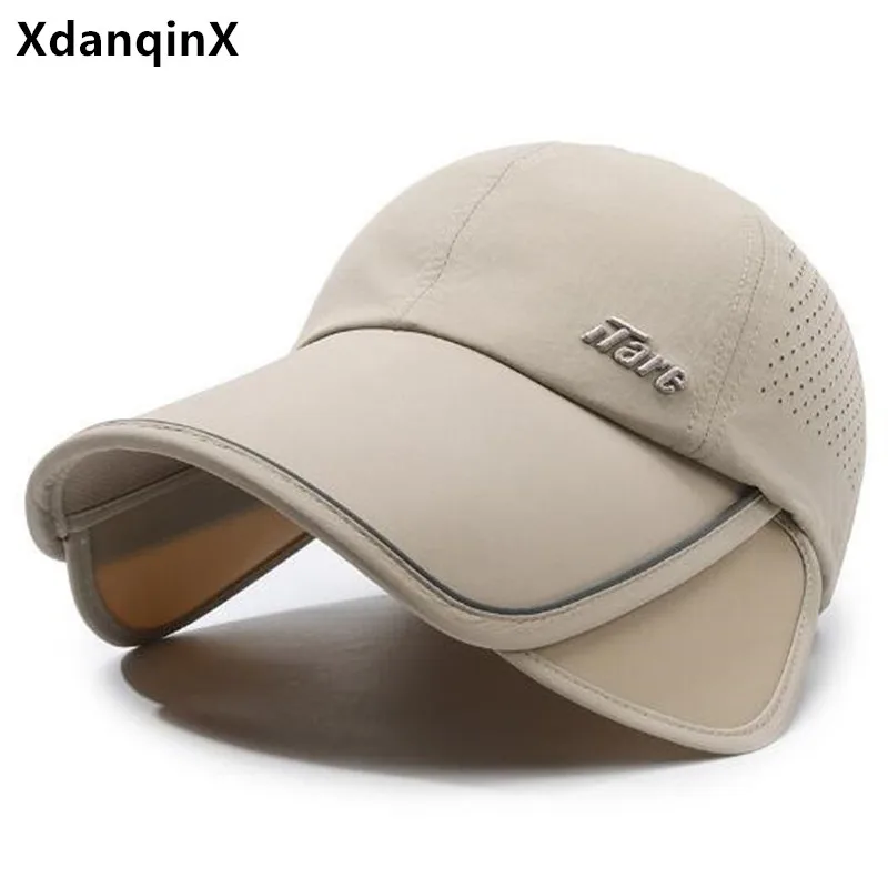 

New Sunscreen Large Brim Retractable Sun Hats For Men And Women Ultrathin Mesh Breathable Fishing Cap Travel Beach Hat Unisex