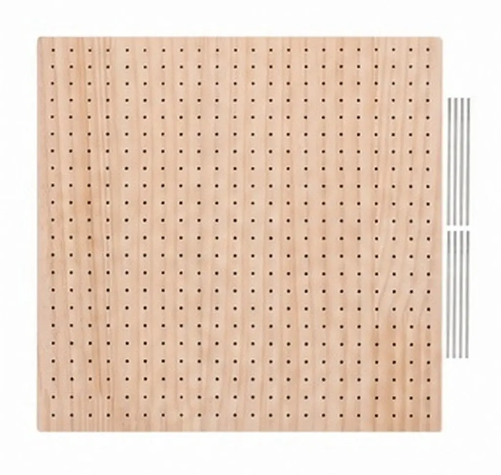 1Set Crochet Blocking Board Stainless Steel Pins 12x12 Inch Wooden Craft Blocking Board Pegs for Knitting Crochet Projects