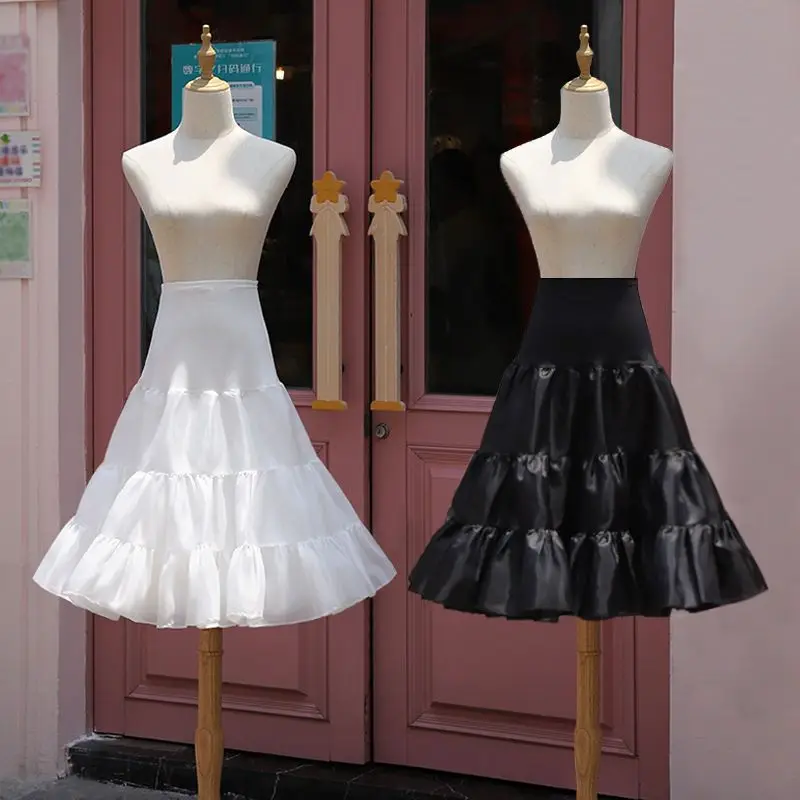 Best Selling Short Organza Petticoat Crinoline Vintage Wedding Bridal Petticoats For Women Dresses Yellow Underskirt Rockabilly image 3