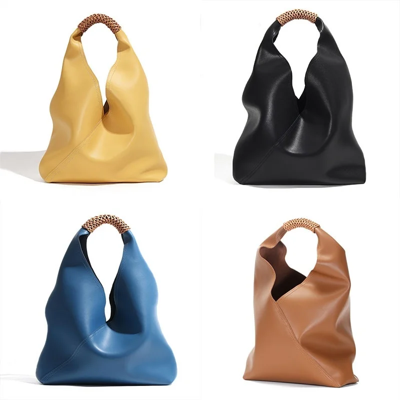 Imagem -06 - Bolsas de Ombro de Couro Genuíno para Mulheres Grandes Bolsas Naturais Macias da Vaca Tote Luxuoso para Senhoras 100 Couro Genuíno 2023