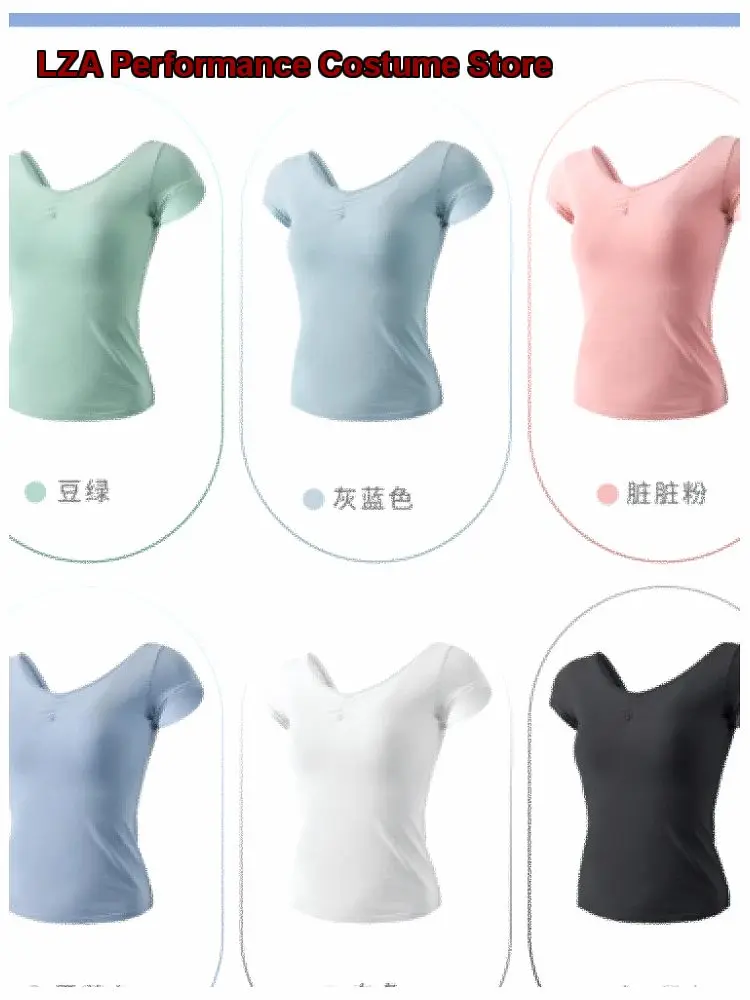 women's-adult-chinese-dance-practice-leotard-short-sleeves-modern-classical-folk-dance-body-suit