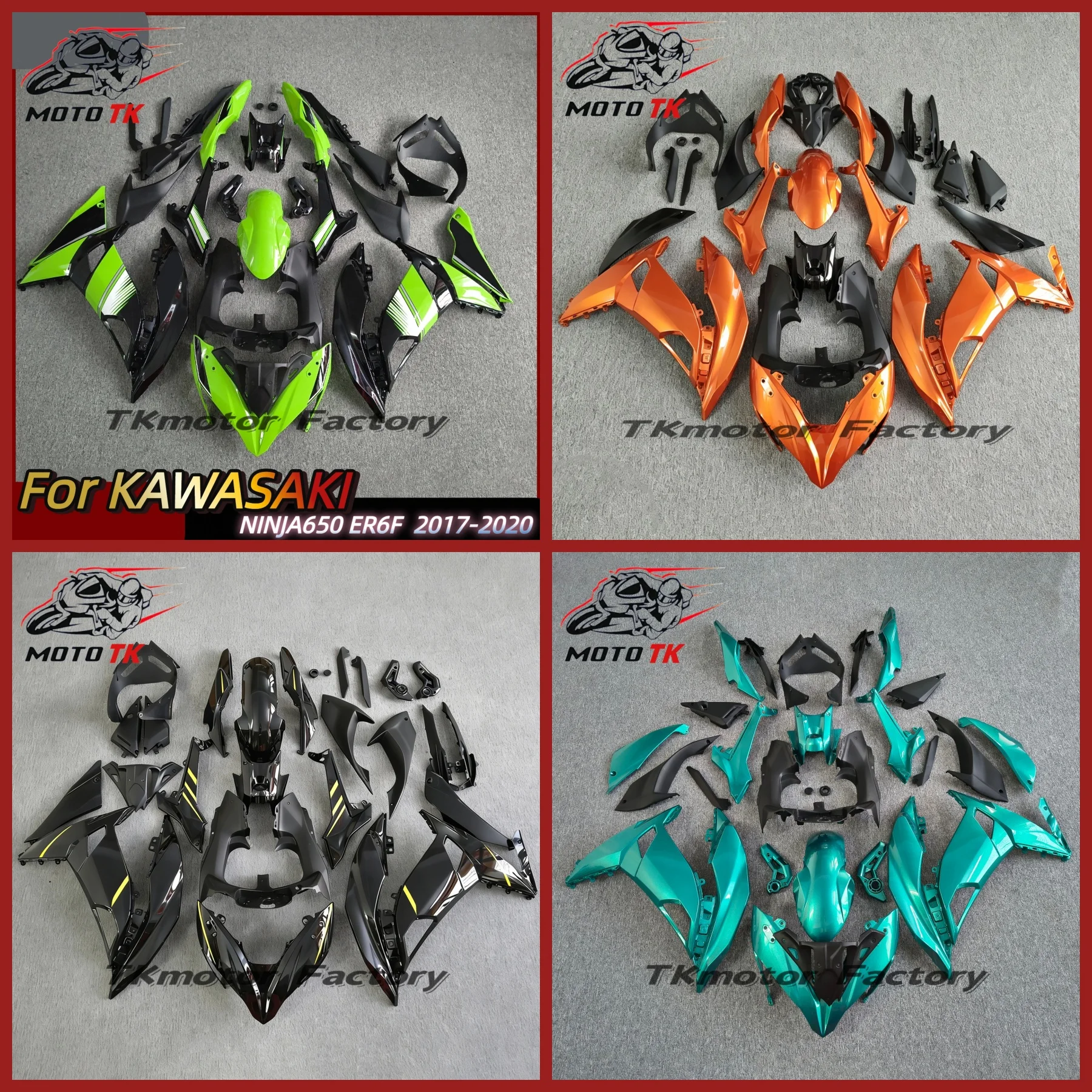 Fairings Fit For NINJA 650 ER-6F EX650 2017 - 2019 Motorcycle Accessories Shell Fairing Kit Set For NINJA650 ER6F 2018