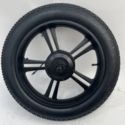 20inch 36/48V 500W Brushless Gear Hub Motor Integrated Wheel for Fat Bike Snow Bike 170mm Dropout with 20x4.0 Tire