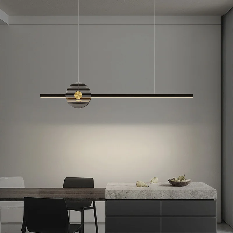 

Simple Black White Led Pendant Lights Nordic Modern Hotel Bedroom Restaurant Bar Long Chandelier Home Indoor Decor Lighting Lamp