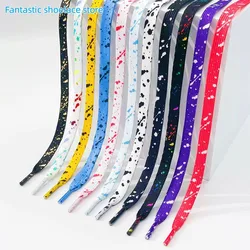 Colorful Splash Ink AF1 Shoelaces Women Gilding Men Red Black Hand-painted Sports Casual Basketball Shoes Laces 100/120/140/160