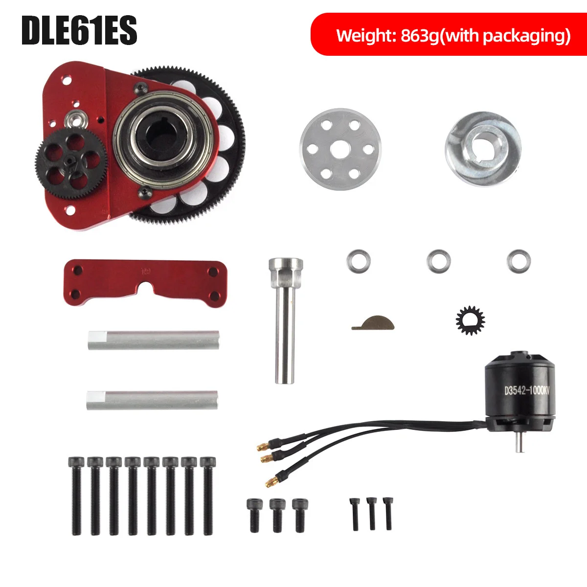 1 Set Electric Starter with Motor for DLE 61CC Gasoline Engine RC Airplane