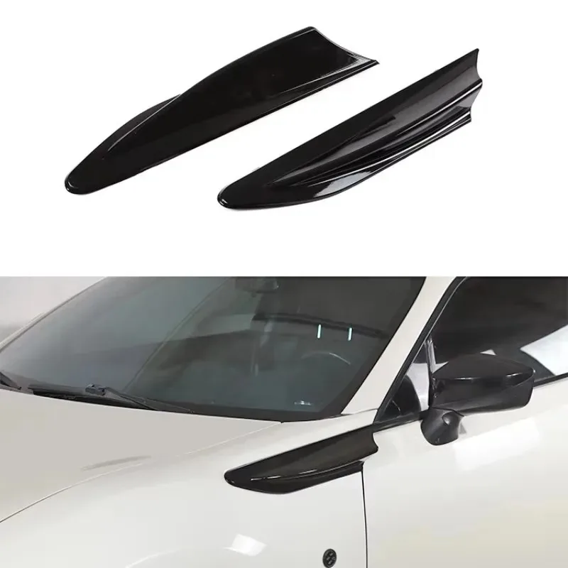 Poq A Set para Subaru BRZ 86 GT86 salida de aire lateral de coche guardabarros cubierta embellecedora de ventilación ABS textura de fibra de carbono accesorios exteriores