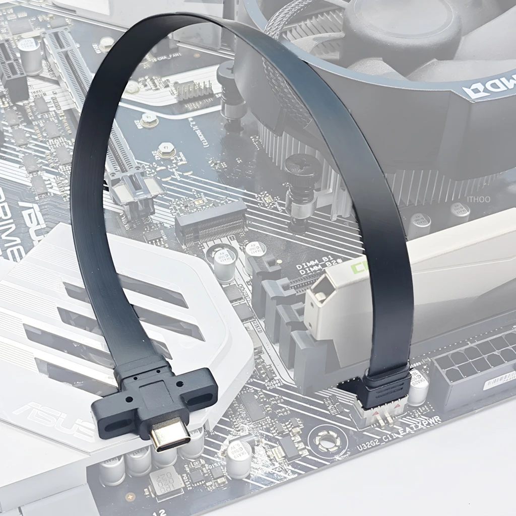 Connectors USB 3.2 Front Panel Extension Cable Gen2x2 Baffle Cable TYPE-E To Chassis Type-C Front (A-KEY) Female 10Gbps/20Gbps