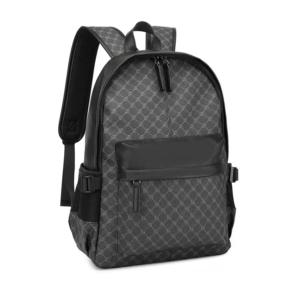 Rucksack mit Blumenmuster für Herren, modisches Design, Herrenrucksäcke, große Kapazität, Reisetasche für Herren, Rucksack aus PU-Leder, Outdoor-Taschen – Detail 6