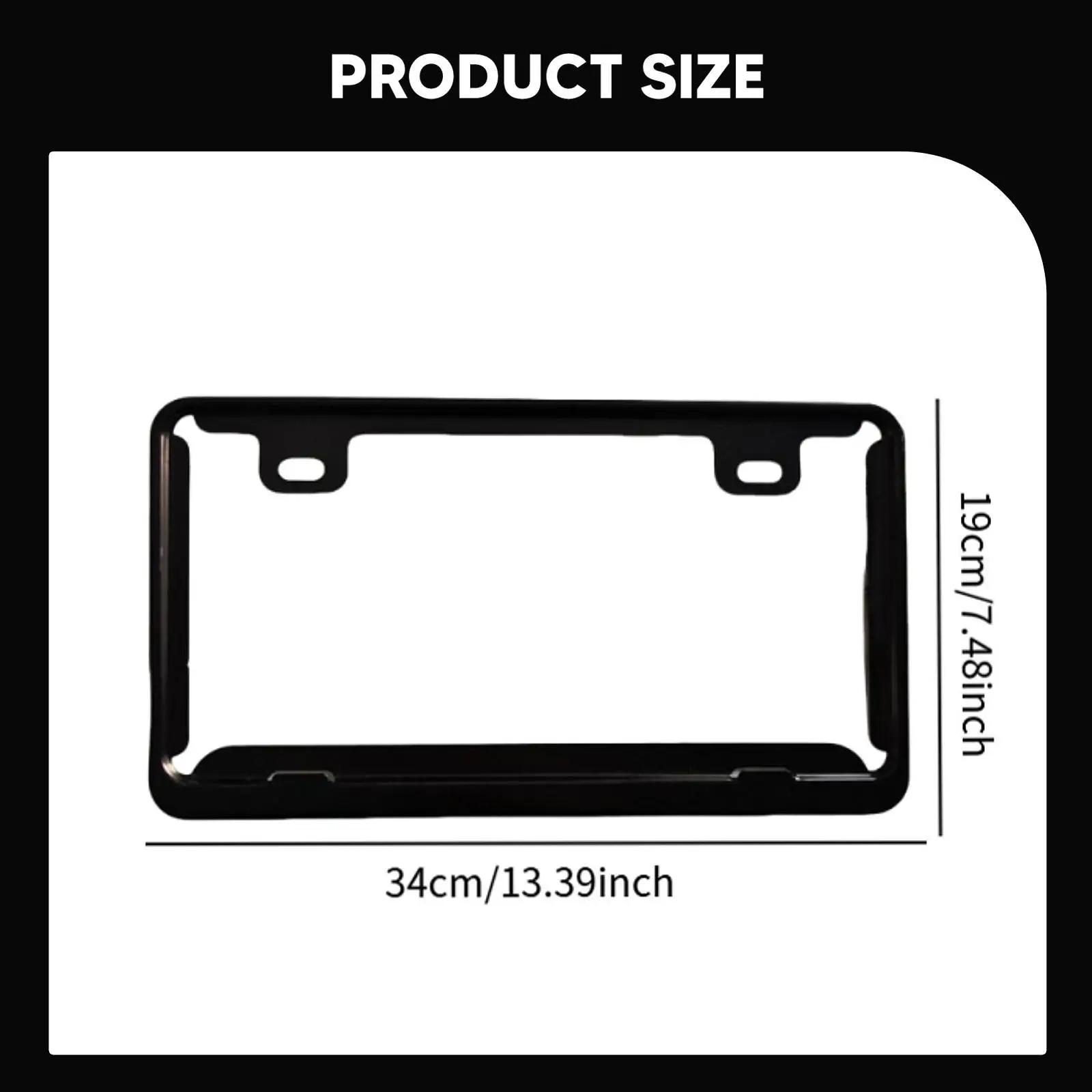 Waterproof Stainless Steel License Plate Frame Slim Modern Car Accessory JP Standard 2 Holes Protective Number Plate Cover