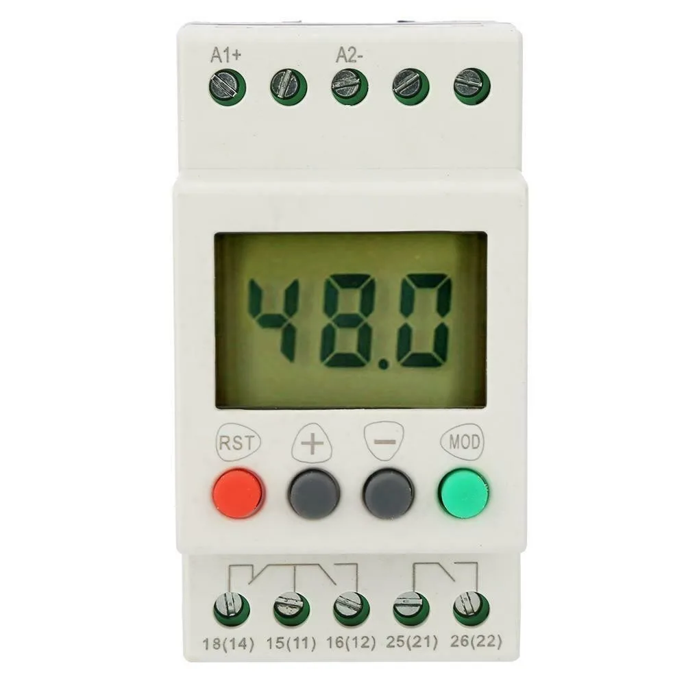 Advanced Overvoltage Protector for Electric Motors with LCD Display Multiple for reset Modes and Adjustable Parameters