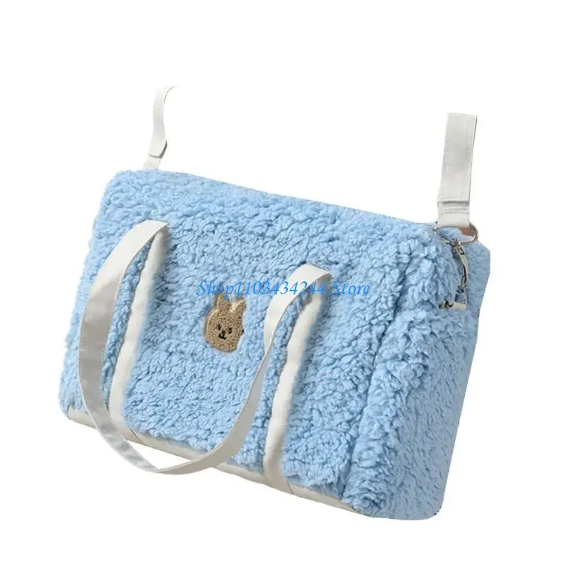 รถเข็นเด็กแขวนกระเป๋าสำหรับผู้หญิงกระเป๋าแม่ปักลายกระต่ายกระเป๋าถือความจุขนาดใหญ่มัลติฟังก์ชั่ถุงผ้าอ้อม