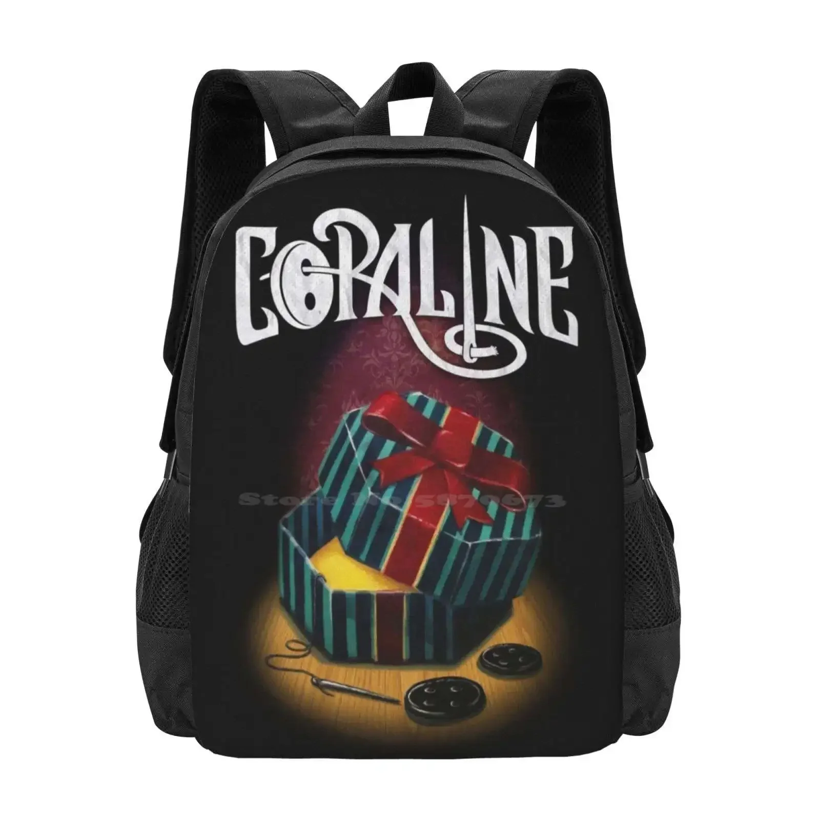 

Подарочный рюкзак из фильма «Коралина» для студентов, школьная дорожная сумка для ноутбука, винтажный классический рюкзак из фильма ужасов, коралина, коралина