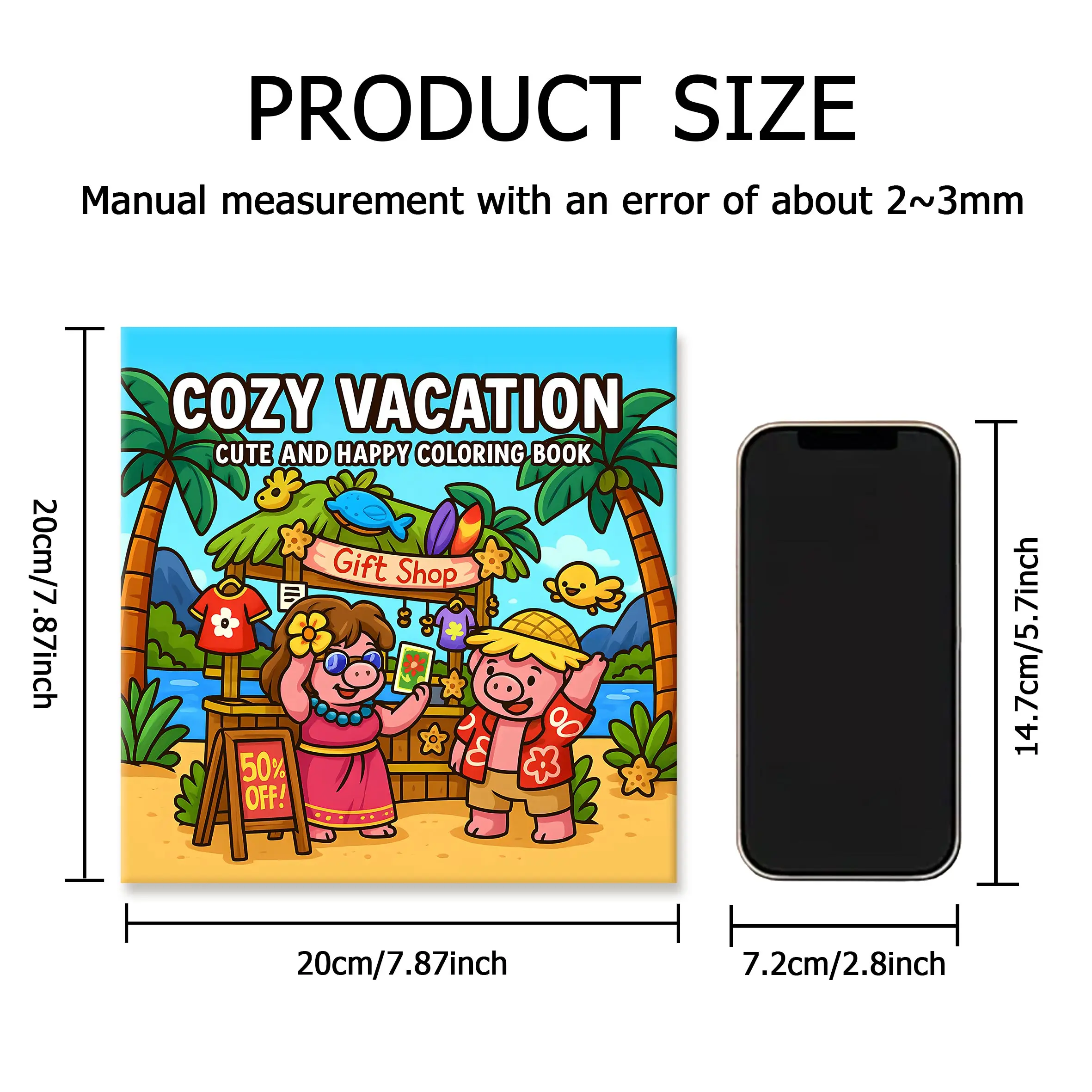 COZY VACATION 大人向けの大胆で簡単なパターンの塗り絵 かわいいお絵かきブック パーティーや誕生日に最適なギフト