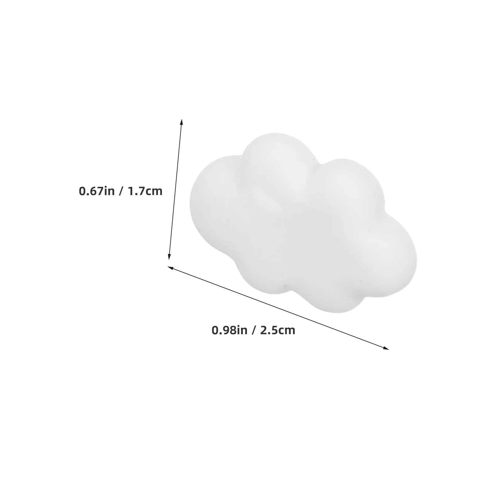10 قطعة الإبهام الإبداعي لطيف سحابة الراتنج دفع دبابيس الأبيض المسامير الزخرفية للوحة الإعلانات الفلين جدار مكتب المنزل المدرسة DIY بها بنفسك #4