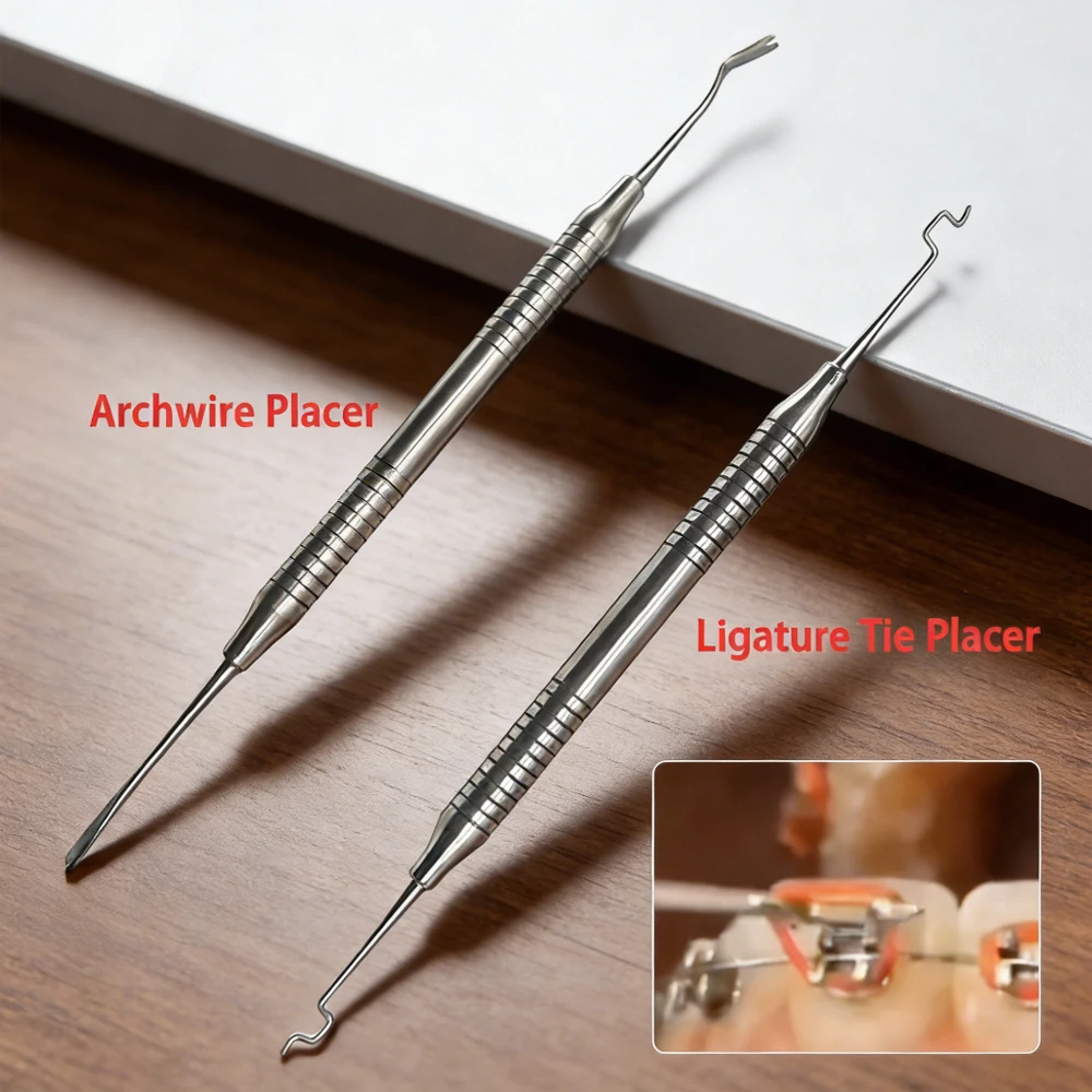 Dental Orthodontic Ligature Tie Placer Twirl On Module Arch Wire Ligation Ring Holder Instrument Dentistry Ortho Tool Dentist