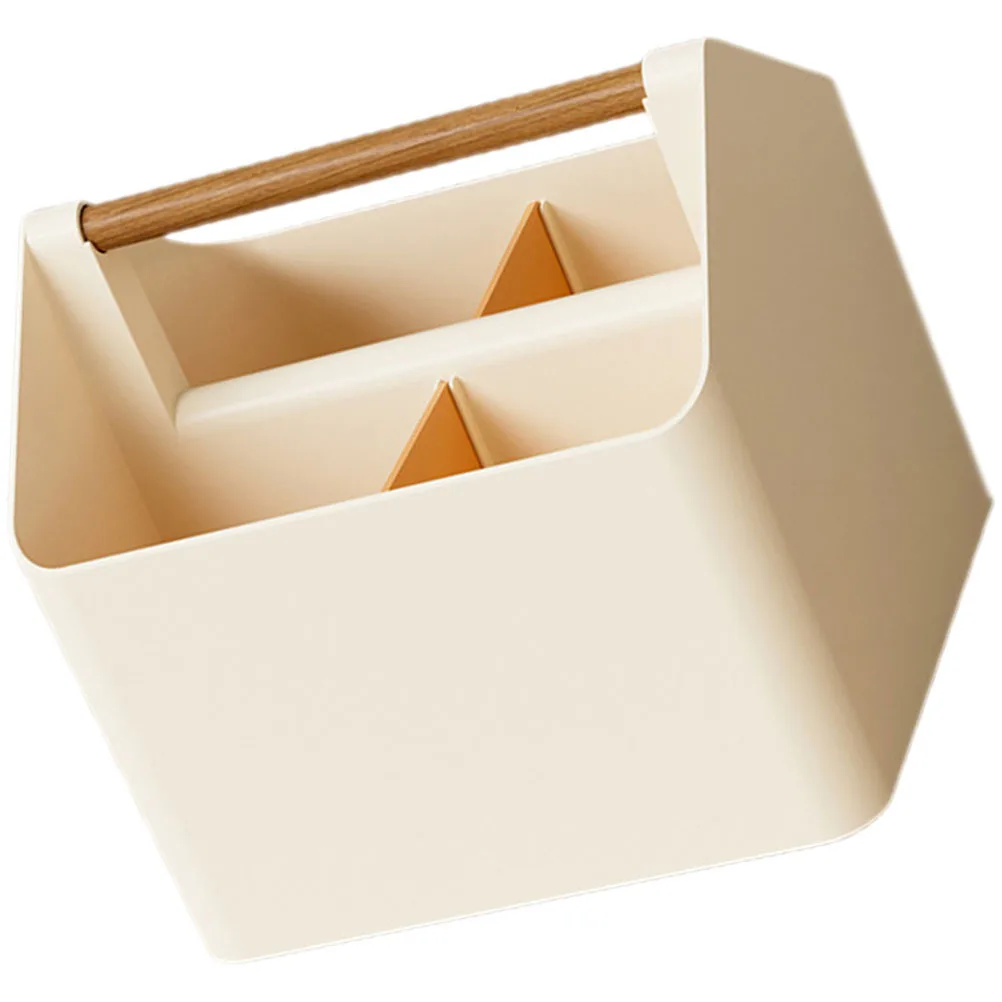 1pc Portable Handle Storage Box With Compartments For Desk Organizing Home Bathroom Office Sundries Organizer Makeup