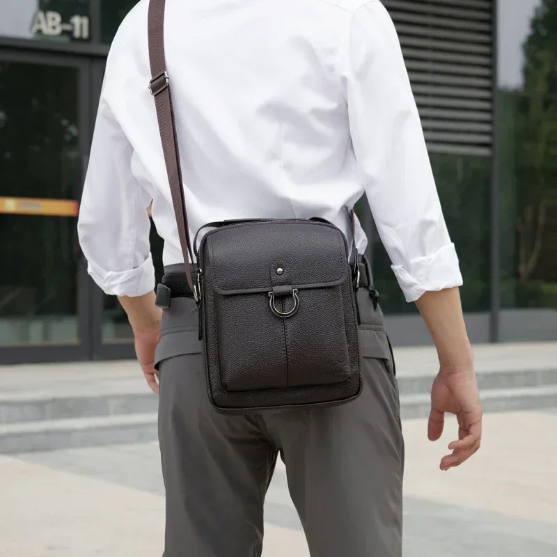 

2024 New Spring and Summer Men's Single Shoulder Crossbody Bag Business Multi-functional Leisure Small Backpack Sac Crossbody