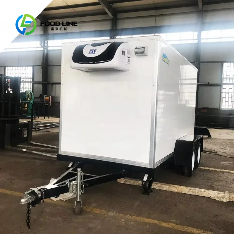 Customized Mobile Refrigerated Cargo Trailer With Single Axle And Side Access Door For Beverage Logistics Bulk Purchase Sale