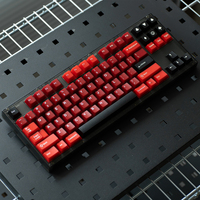 Bordeaux Red Keycaps Cherry profile ABS+PBT Double shot Translucent keycaps For MX 61/64/87/96/104 Mechanical Keyboard