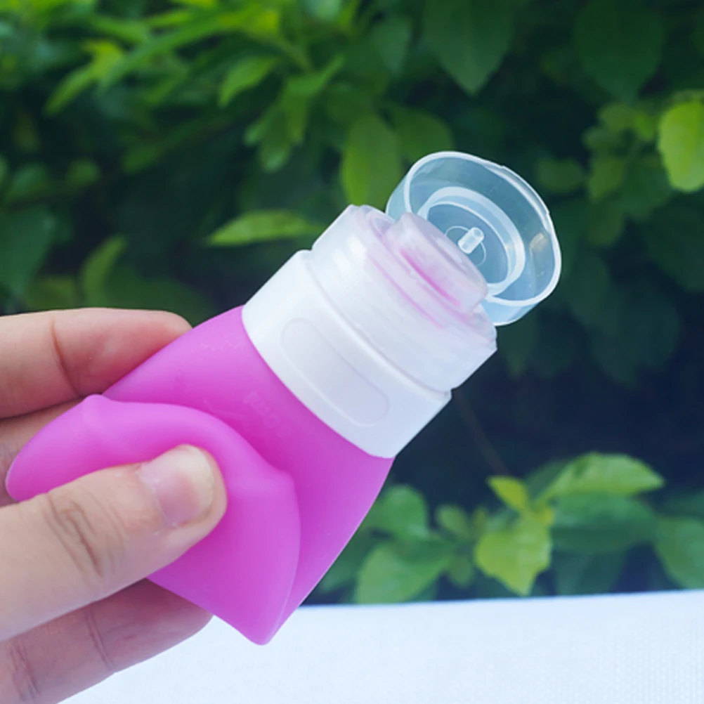 

Portable 80Ml Silicone Travel Bottles Refillable Toiletry Containers Leakproof Design For Liquid Soap Lotion Essential